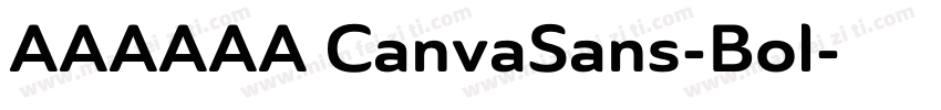 AAAAAA CanvaSans-Bol字体转换